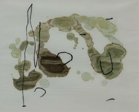 Lithograph Miró - TRACE SUR L'EAU