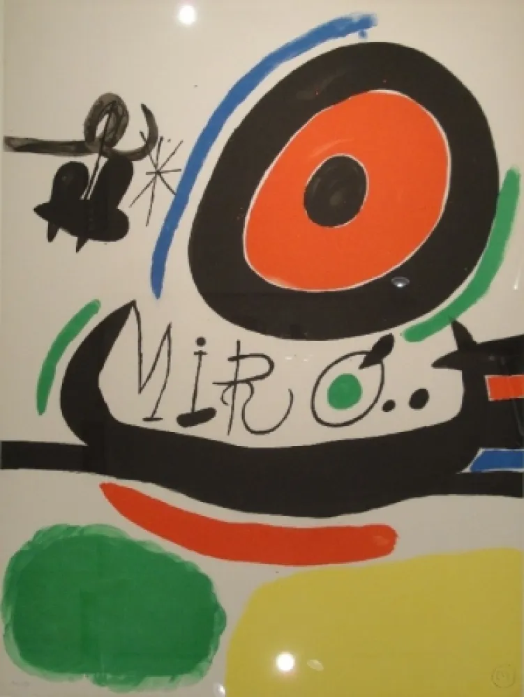 Lithograph Miró - Tres libres