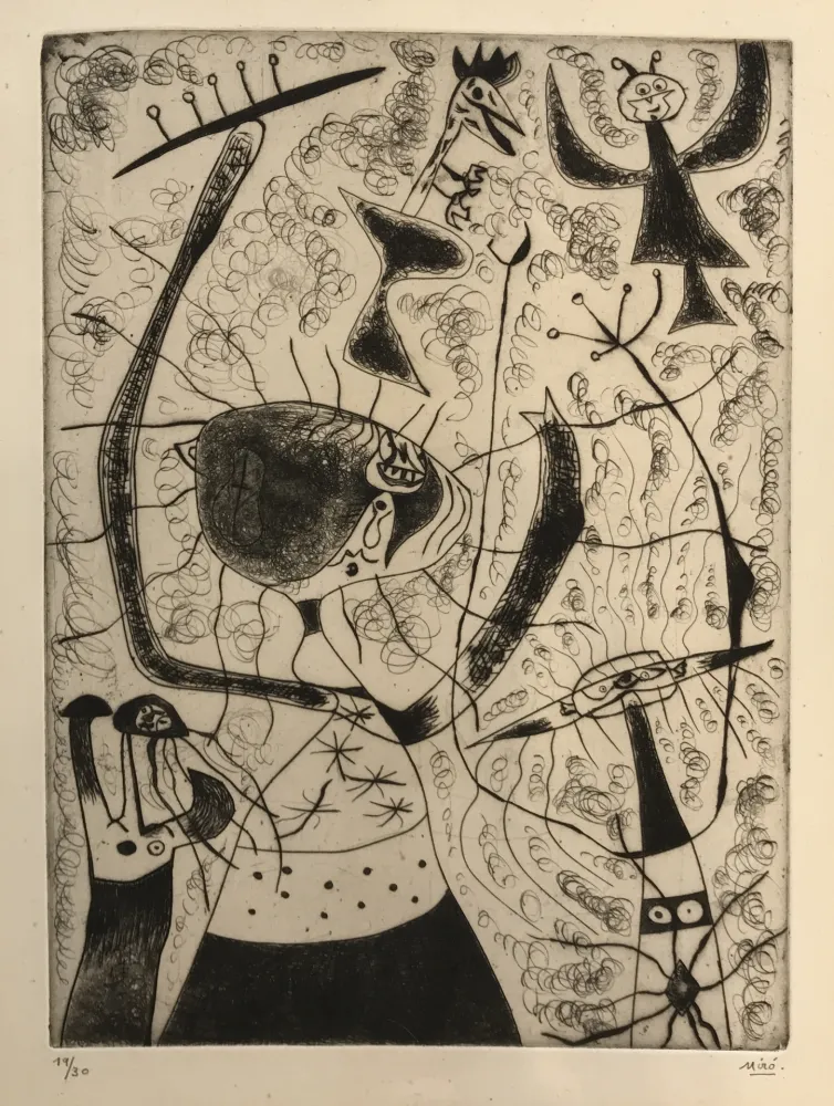 Drypoint Miró - Trois Sœurs