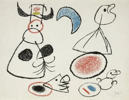 Lithograph Miró - UBU AUX BALÉARES. 19 lithographies originales signées (1971)