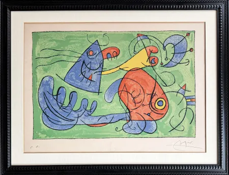Lithograph Miró - UBU ROI