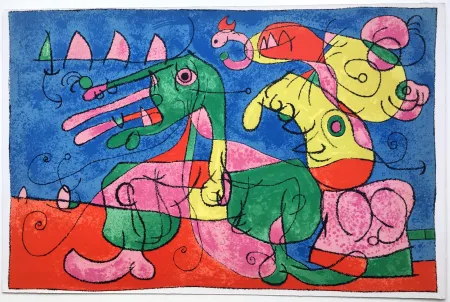 Lithograph Miró - UBU ROI : CHEZ LE TZAR (1966).