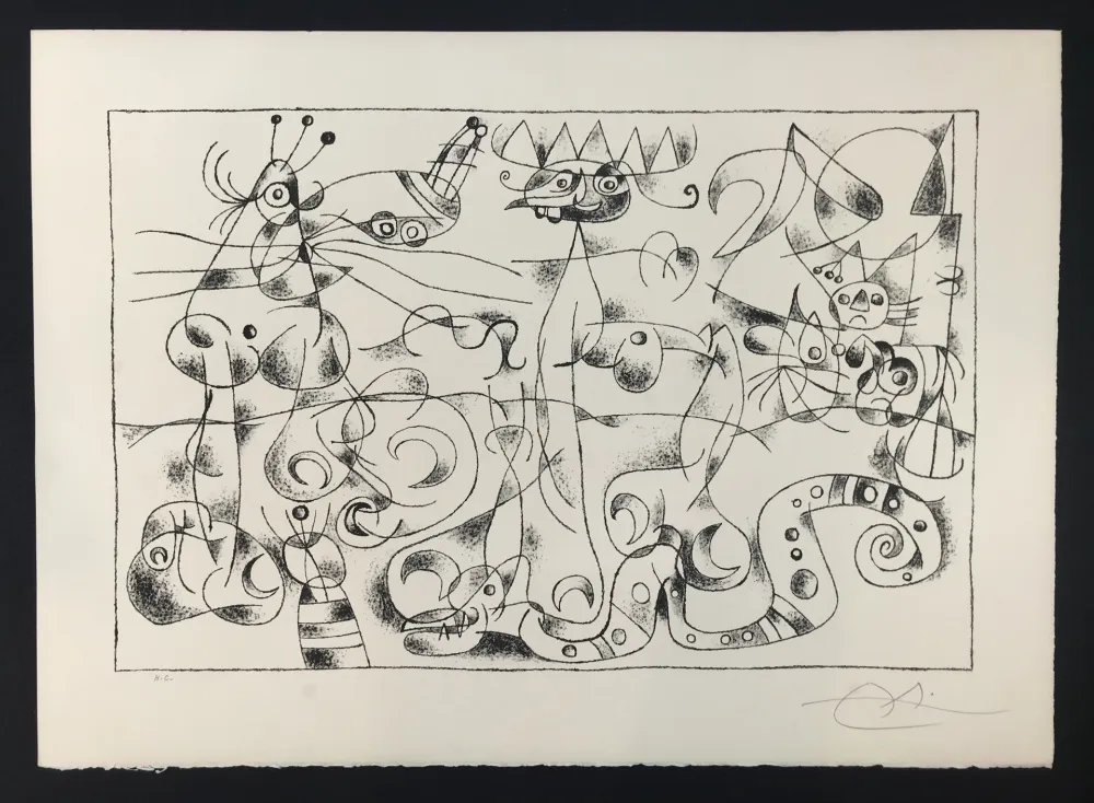 Lithograph Miró - Ubu Roi (King Ubu ) from 'Suites por Ubu Roi'
