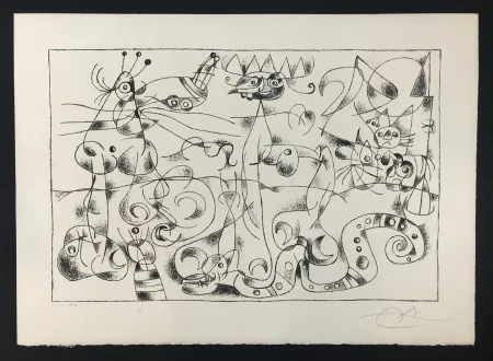 Lithograph Miró - Ubu Roi (King Ubu ) from 'Suites por Ubu Roi'