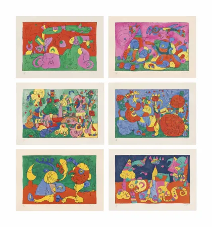 Lithograph Miró - UBU ROI : Suites en couleurs et en noir (26 lithographies à grandes marges) 1966