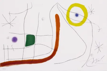 Lithograph Miró - Untitled