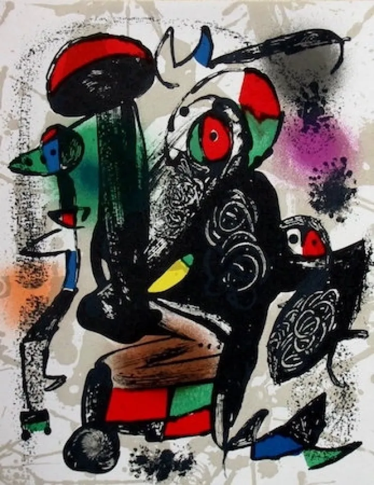 Lithograph Miró - Untitled