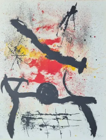 Lithograph Miró - Untitled from Graphikmappe Hochschule St. Gallen