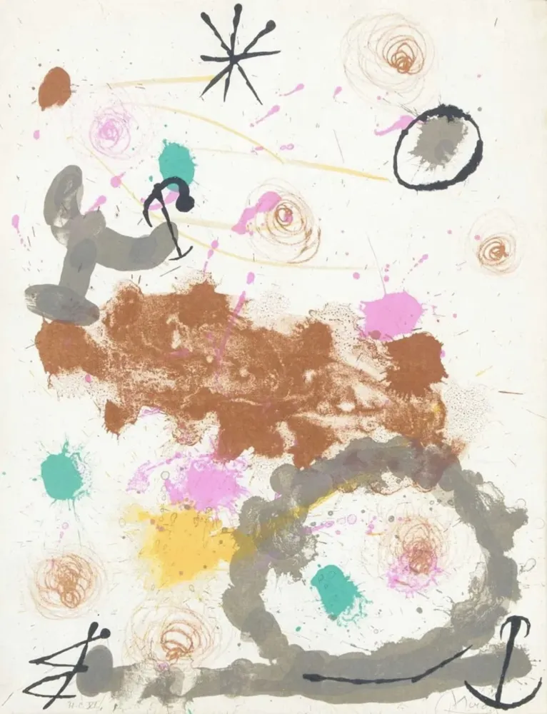 Lithograph Miró - Untitled (from Quelques Fleurs Pour Des Amis)