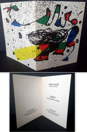 Lithograph Miró - Vernissage Miró Dibuixos, Gouaches, Monotips Galeria Maeght 