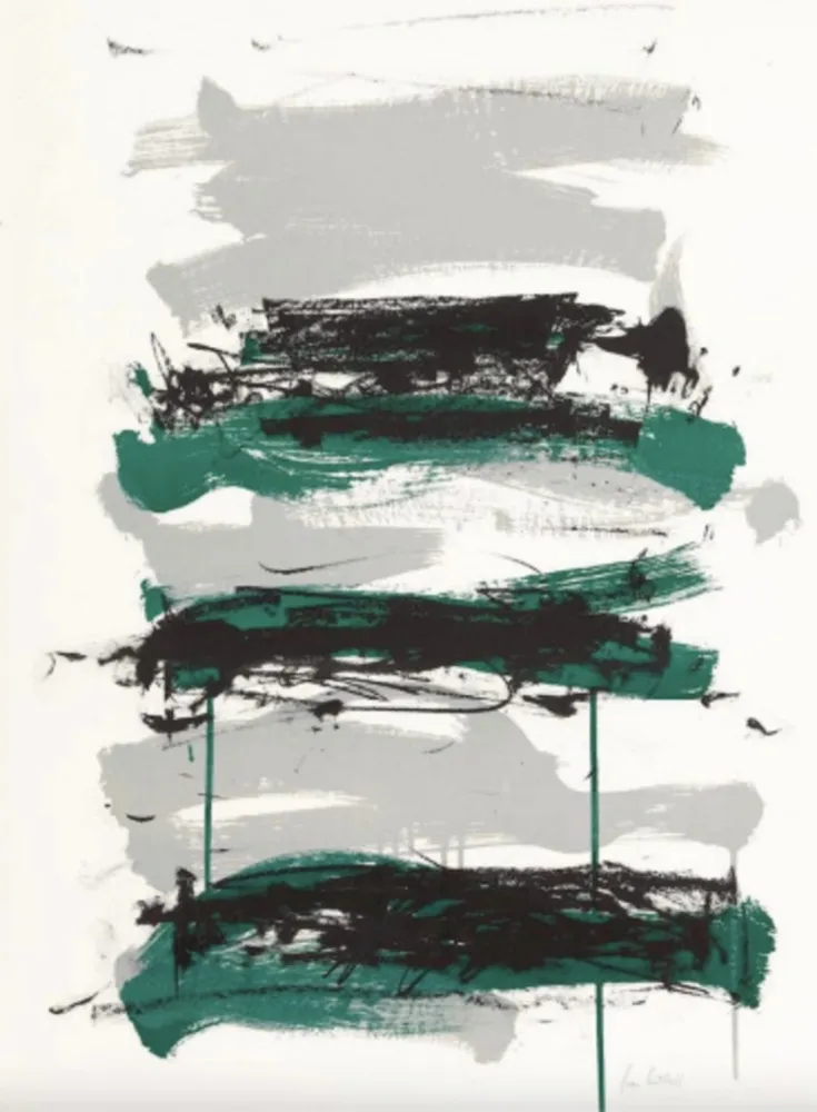Lithograph Mitchell - Champs - Black, Grey and Green