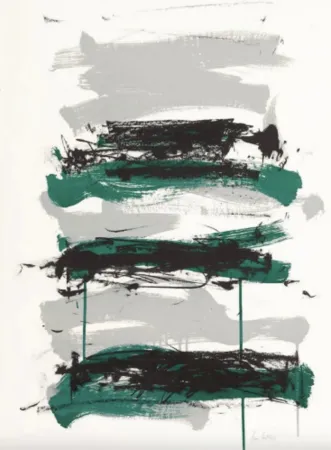 Lithograph Mitchell - Champs - Black, Grey and Green
