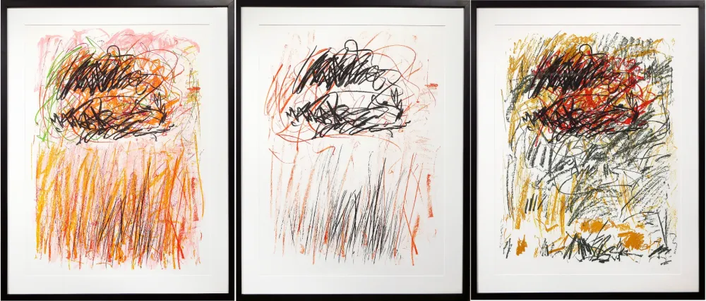 Lithograph Mitchell - Flowers I-III from Bedford Series