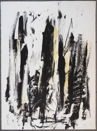 Lithograph Mitchell - Les arbres en jaune