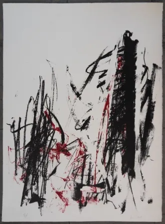 Lithograph Mitchell - Les arbres en rouge