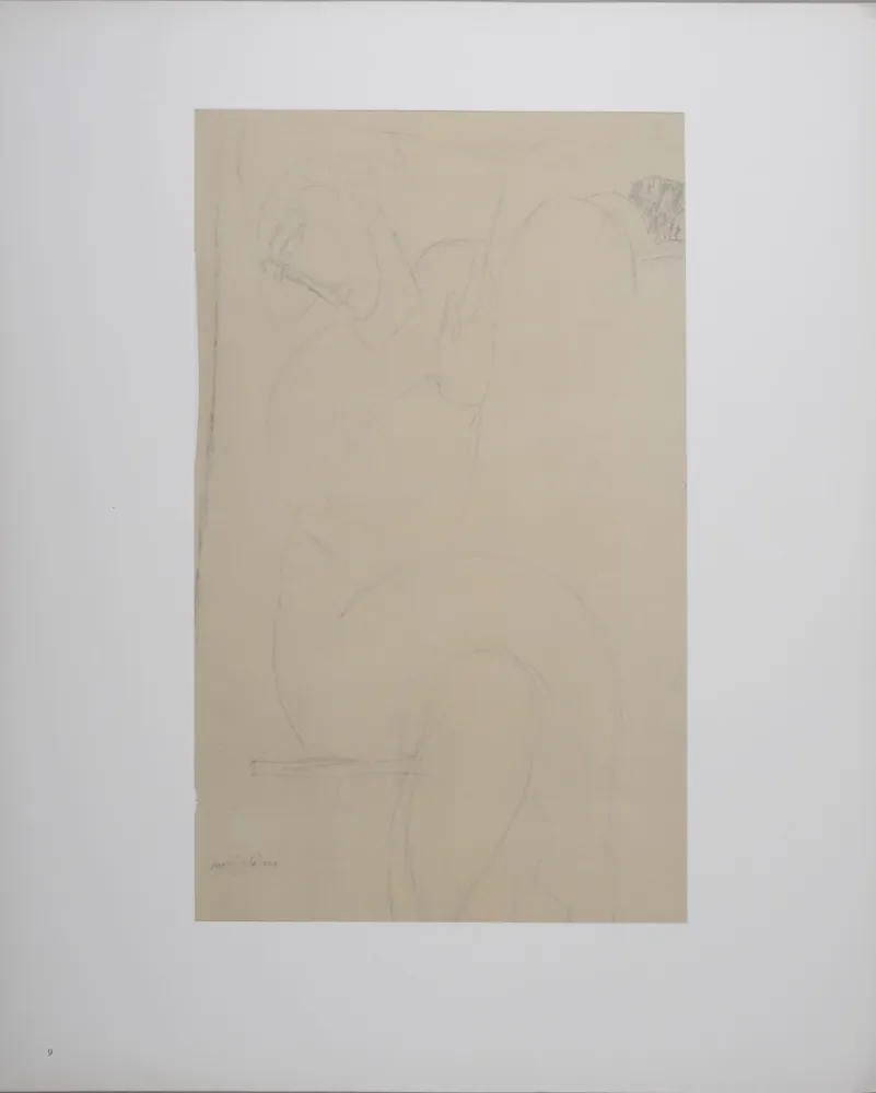 Lithograph Modigliani - Arlequin