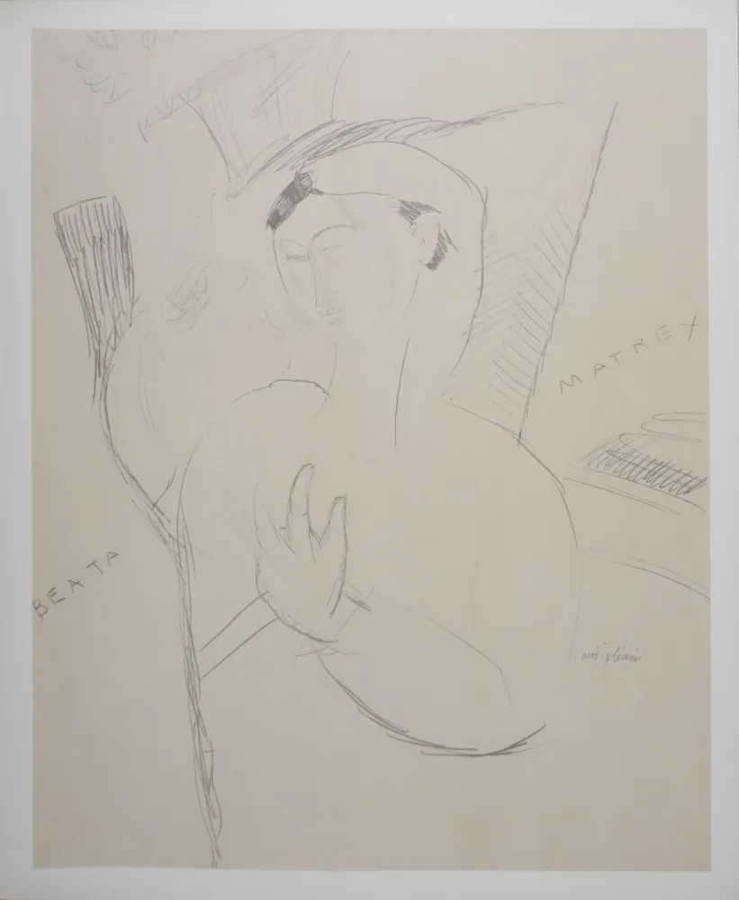 Lithograph Modigliani - Beata Matrex