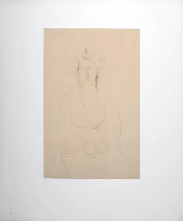 Lithograph Modigliani - Femme assise