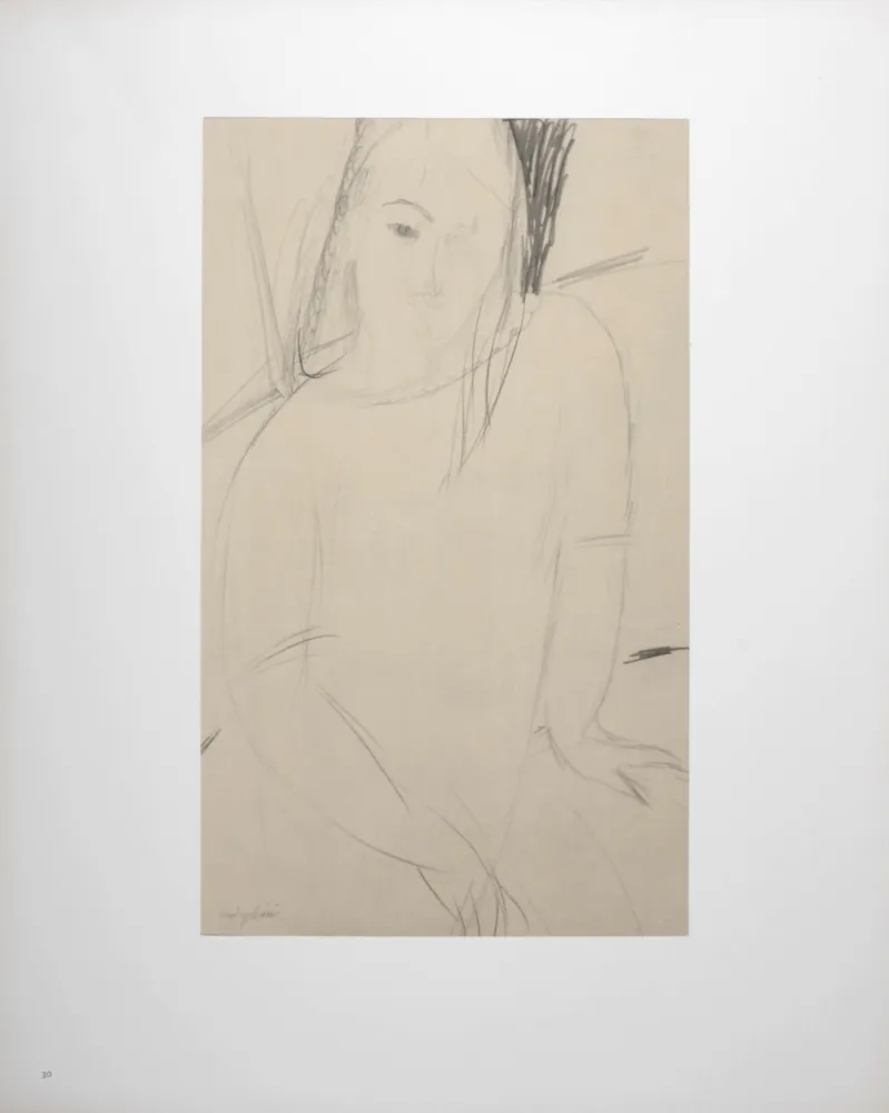 Lithograph Modigliani - Figure féminine