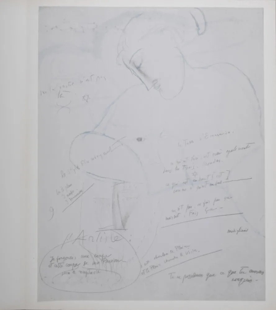 Lithograph Modigliani - La Table d'Emeraude