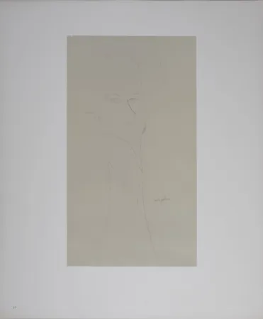 Lithograph Modigliani - Portrait of Man