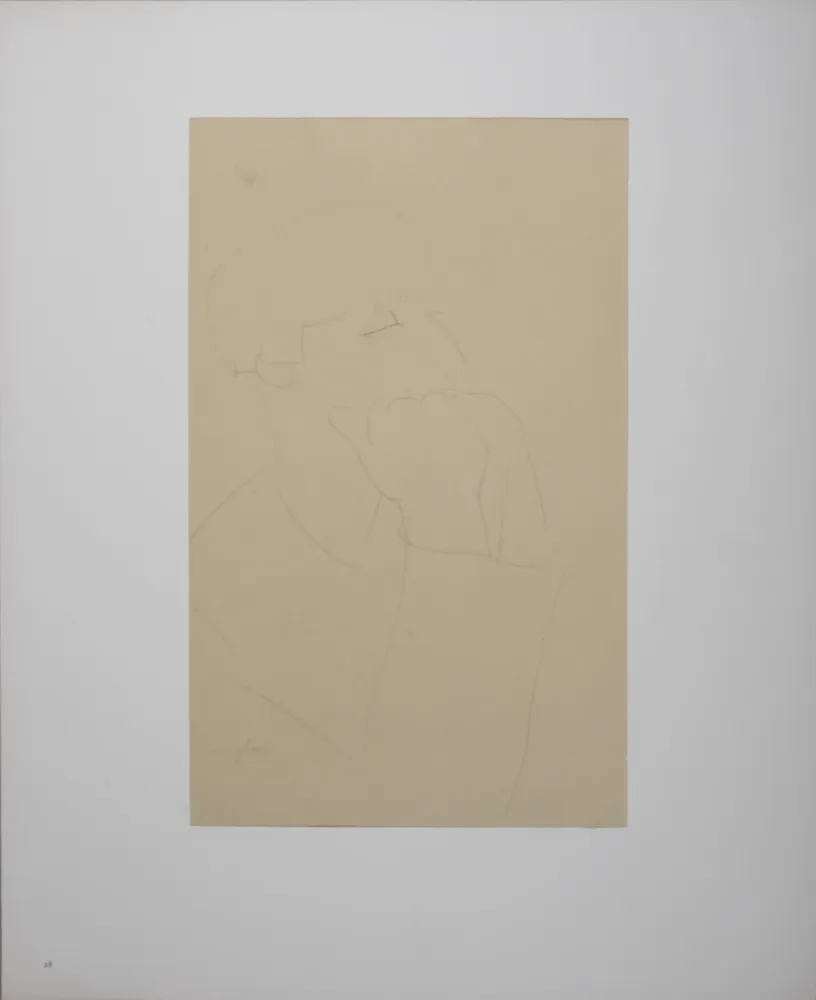 Lithograph Modigliani - Portrait of Mme Renée Kisling