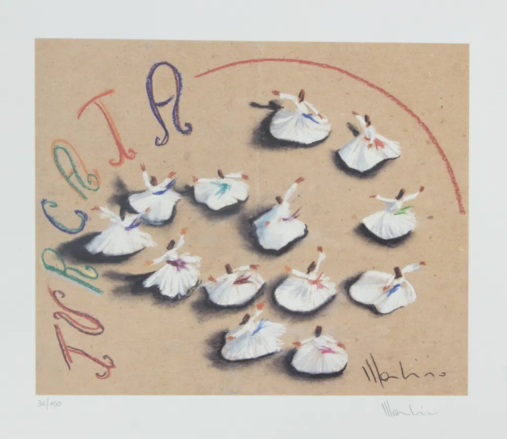 Lithograph Mondino - SENZA TITOLO