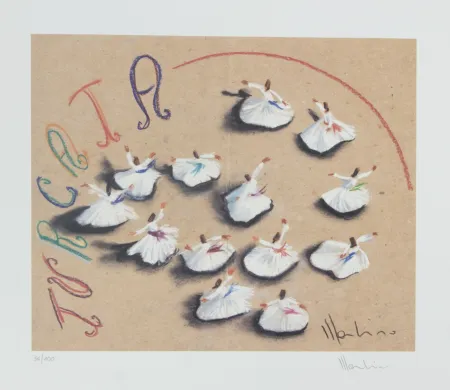 Lithograph Mondino - SENZA TITOLO