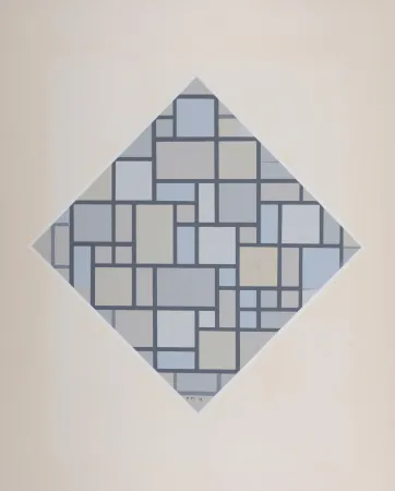 Screenprint Mondrian - Composition avec plans de couleurs claires, 1919 (1957)