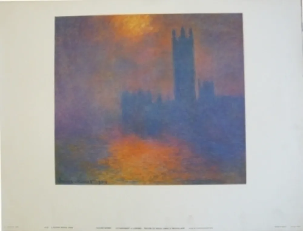 Poster Monet - Le parlement à Londres