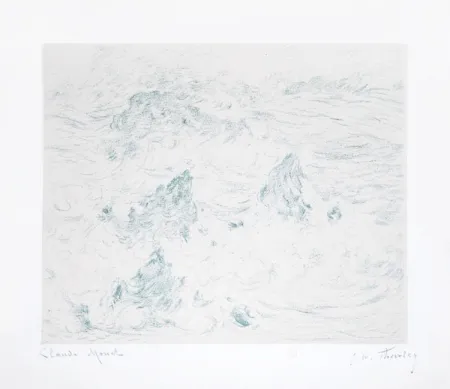 Lithograph Monet - Tempête à Belle-île