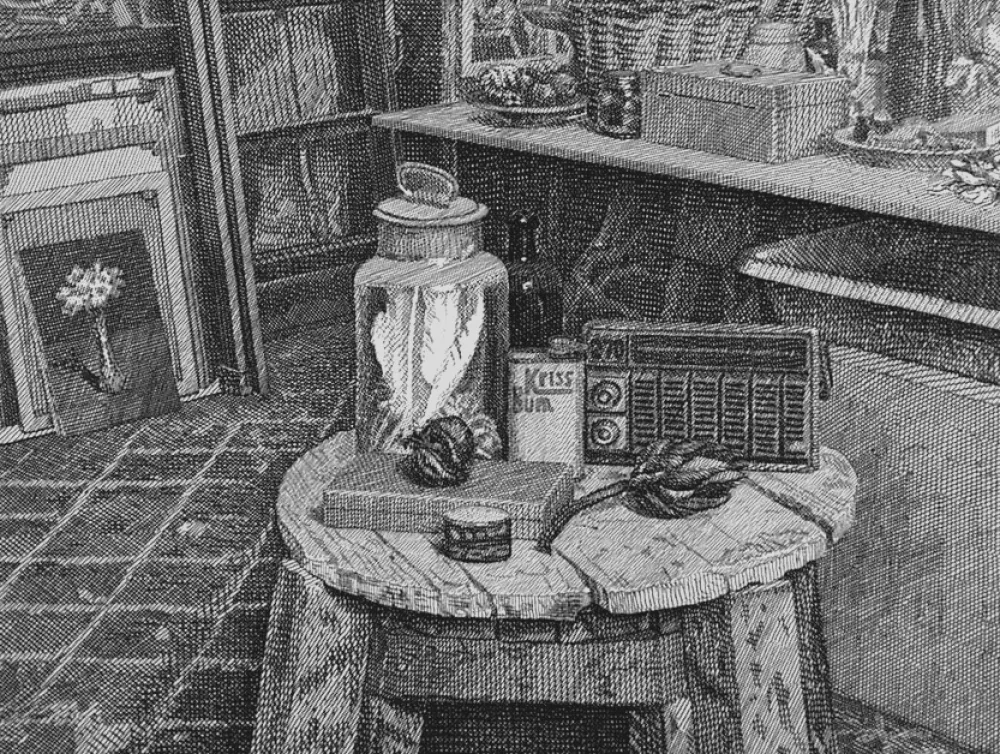 Engraving Mongatti - La radio