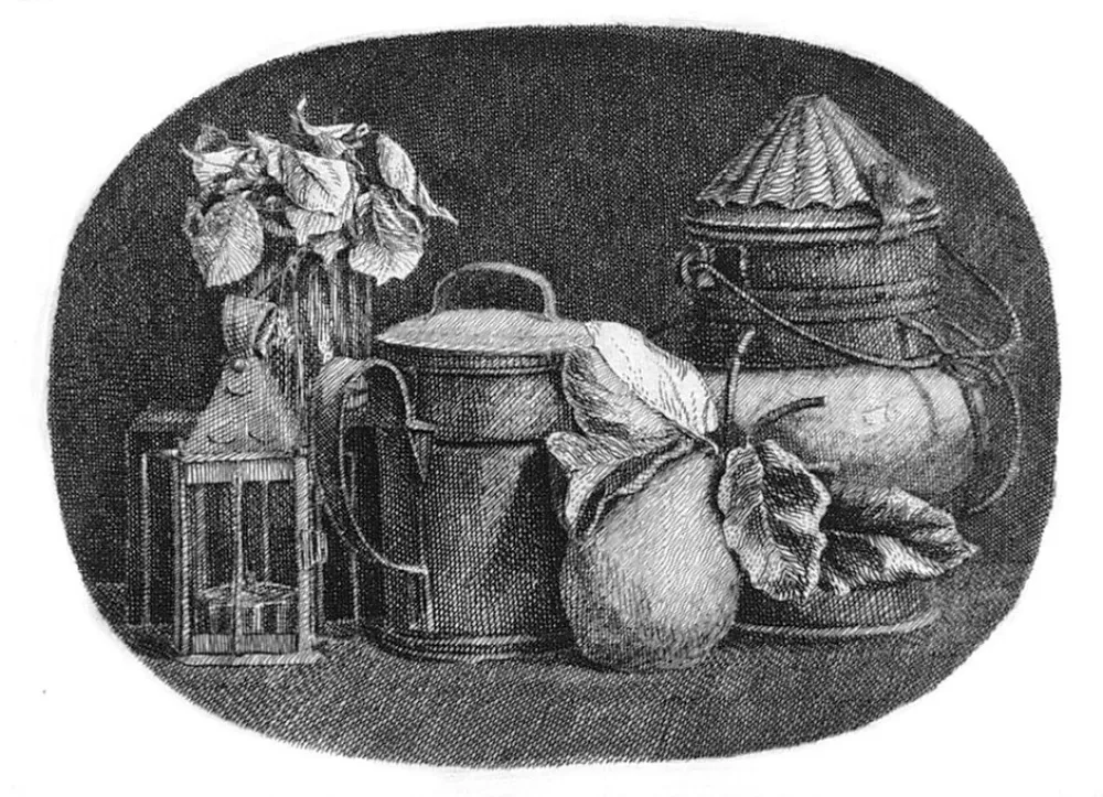 Engraving Mongatti - Natura morta