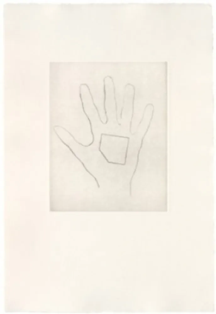 Drypoint Monk - My Left Hand Holding a Square 4