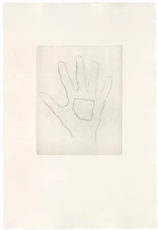 Drypoint Monk - My Left Hand Holding a Square 4