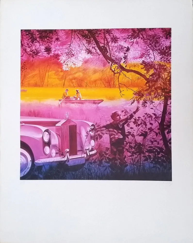 Lithograph Monory - Lithographie offset. Numérotée et signée par l'artiste au crayon.