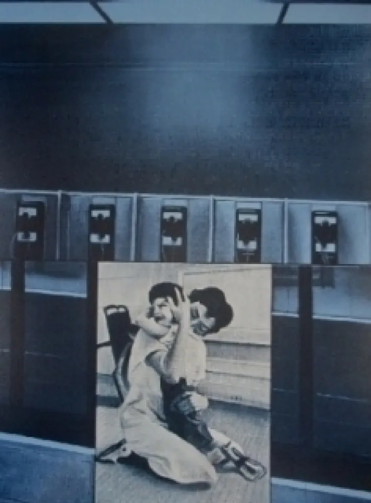 Screenprint Monory - USA 76 - etreinte