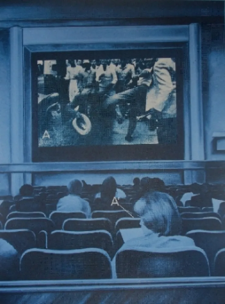 Screenprint Monory - USA 76 - Movies