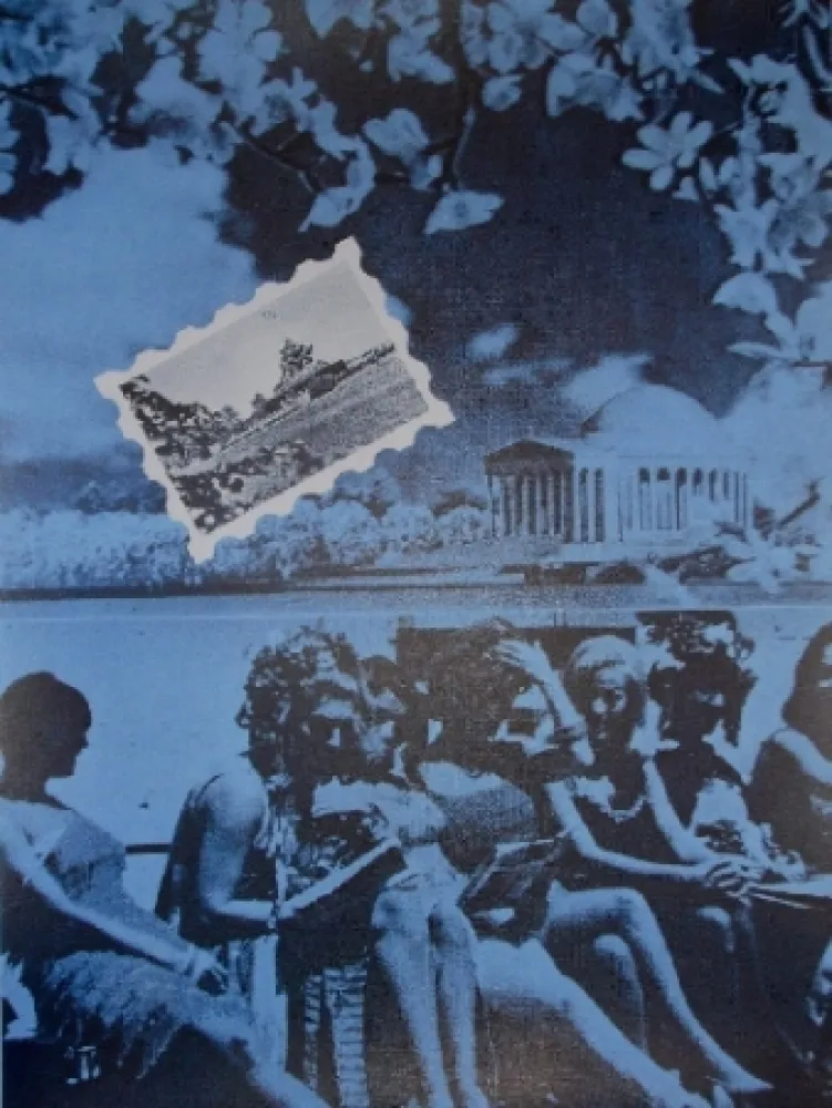 Screenprint Monory - USA 76 - Plage