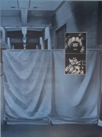 Screenprint Monory - USA 76 - Singes