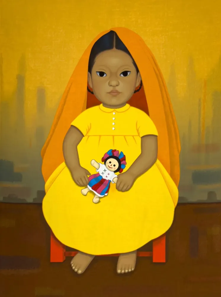 Screenprint Montoya - Chica con muneca