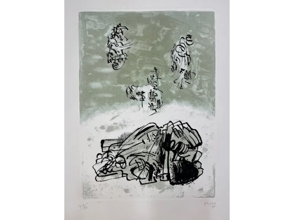 Etching And Aquatint Moore - AFTER THE ACCIDENT