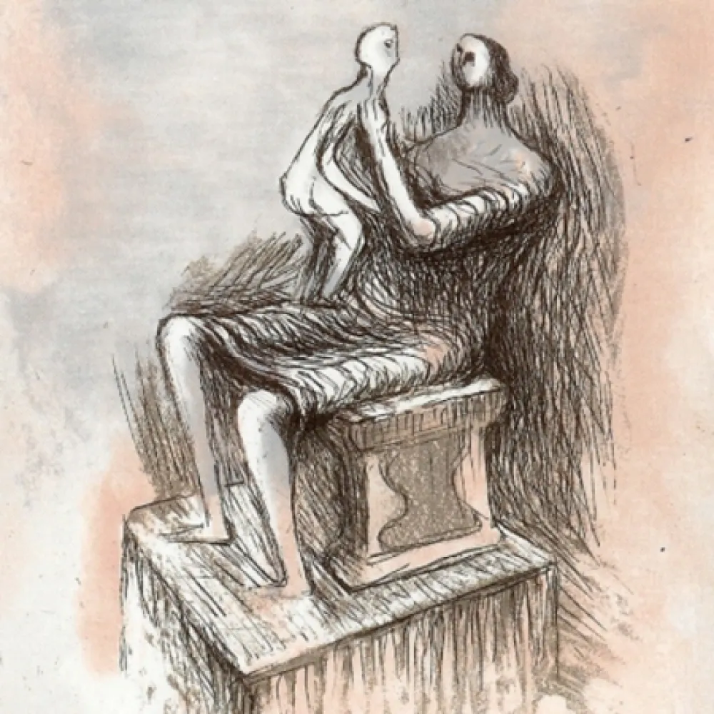 Etching And Aquatint Moore - Mothe & Child XX