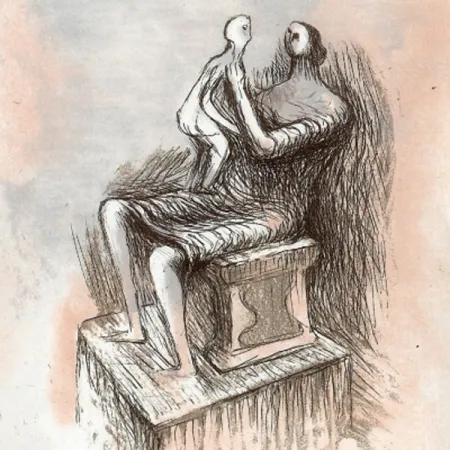 Etching And Aquatint Moore - Mothe & Child XX