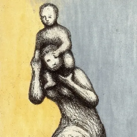 Etching And Aquatint Moore - Mother & Child VIII