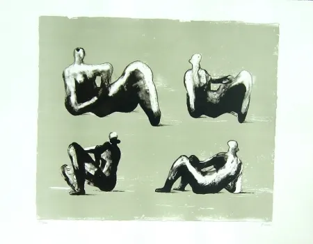 Lithograph Moore - Omaggio a Michelangelo