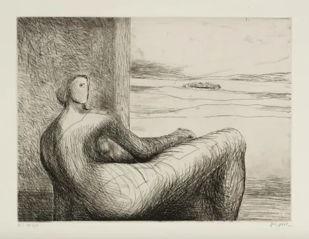 Etching And Aquatint Moore - Reclining Figure