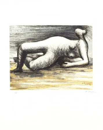 Etching And Aquatint Moore - Reclining nude (C. 670)