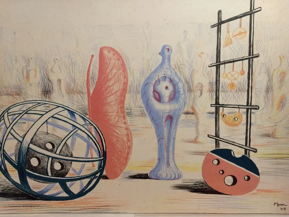 Lithograph Moore - School for arts