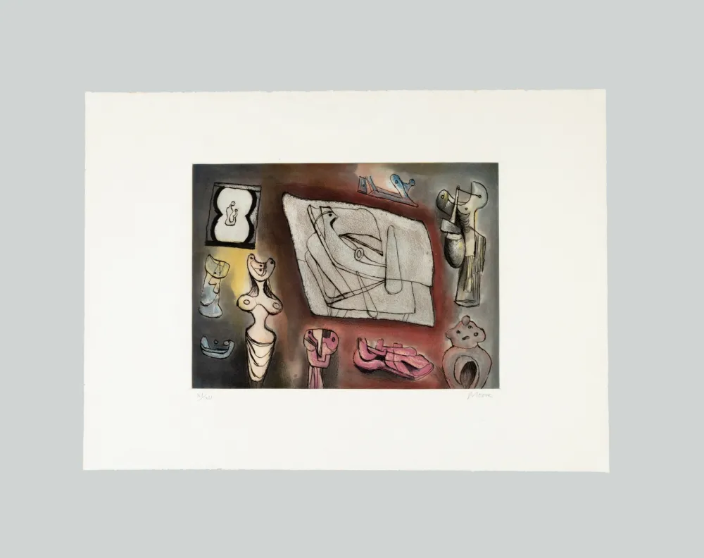 Etching Moore - Sculptural ideas (tav. 7)